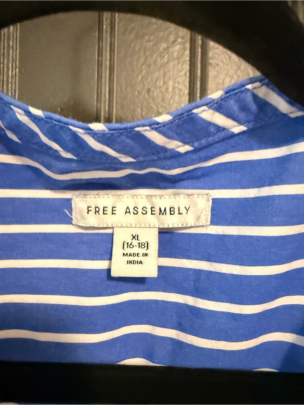 Blue & White Striped Midi Dress - Classic Shirt Dress - Picture 3 of 15